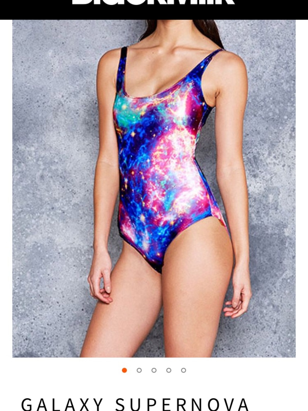Blackmilk Multicolor Galaxy Print One-Piece Swimsuit - XS
